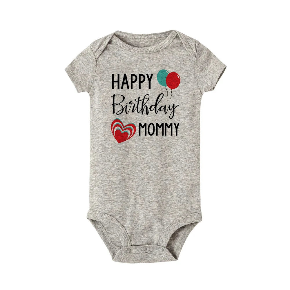 Happy Birthday Daddy Mommy Baby Bodysuit For Infants - 0-24 Months