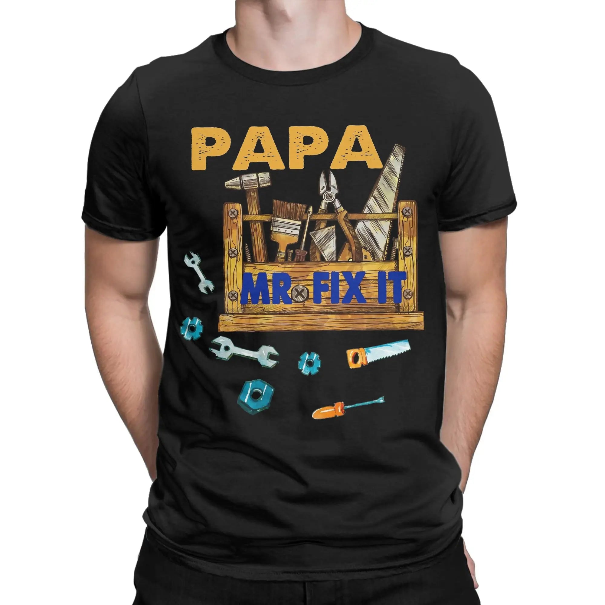 Papa Mr Fix it -  Happy Father's Day Gifts Tee Shirt for Men - Cotton Clothes