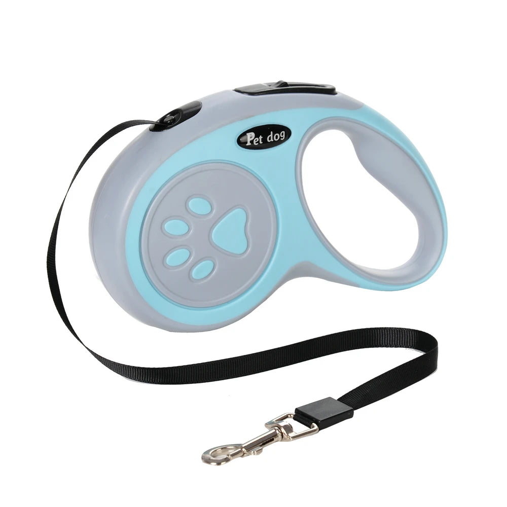 3M/5Metre Dog Leash Walking Automatic Pet Collar ABS Case Nylon Rope Dog Harness Dog footprint Puppy Dog Footprints Keychain