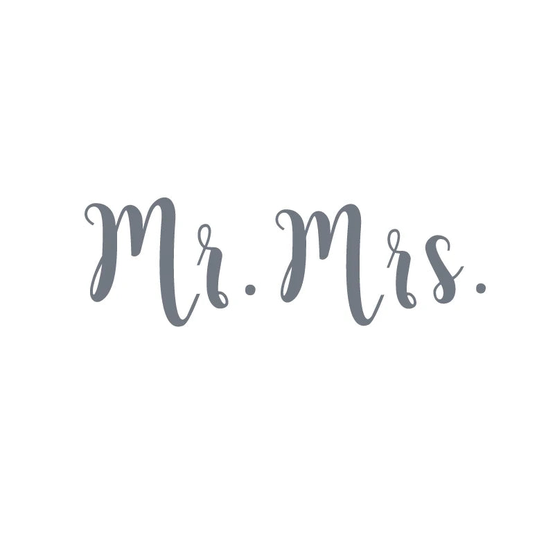 Mr and Mrs Wine Glasses Vinyl Sticker Decals Newlyweds Engagement Wedding Gift Champagne Glass Vinyl Decal Wedding Party Decor