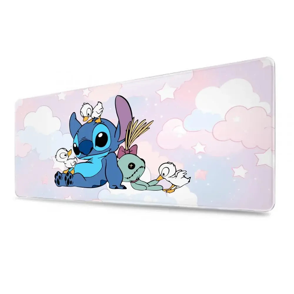 Stitch Anime Mouse Pad Large PC Cartoon Gaming Accessories Protector Office Laptop Non Slip Gamer Cabinet Desk Mat