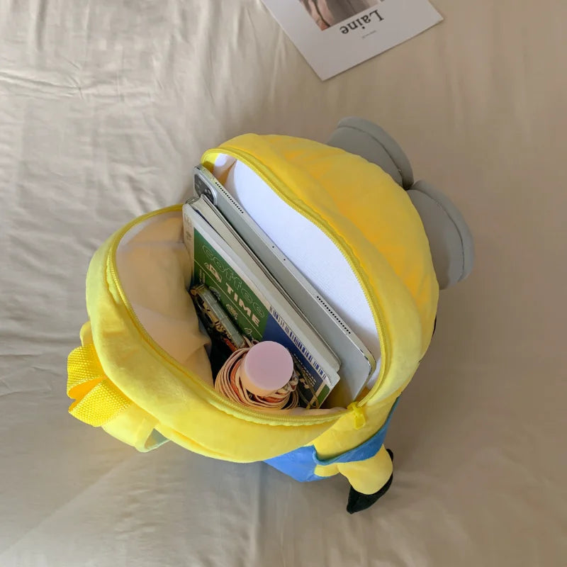 New Minions Doll Cartoon Anime Backpack Large Size School Bag