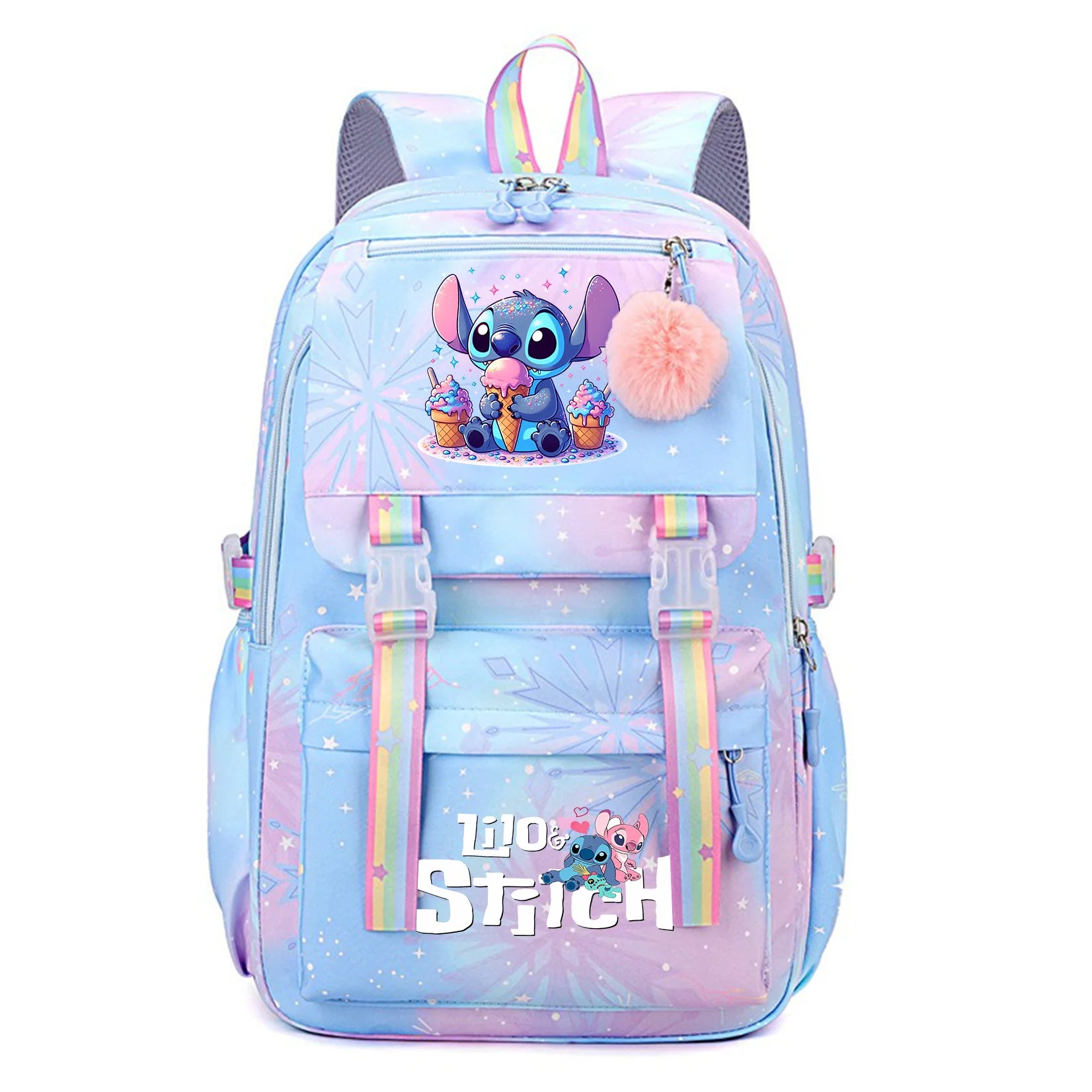 Stitch Kids Backpack Bookbag Bag Student Children Knapsack Schoolbag Travel Commute Bag