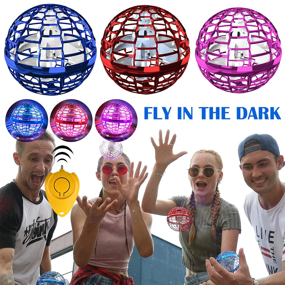 Flying Ball Boomerang Drone Flyorb Magic With LED Lights Gift Hover Ball Fly Nova Orb Flying Spinner Fidget Children Family Toys