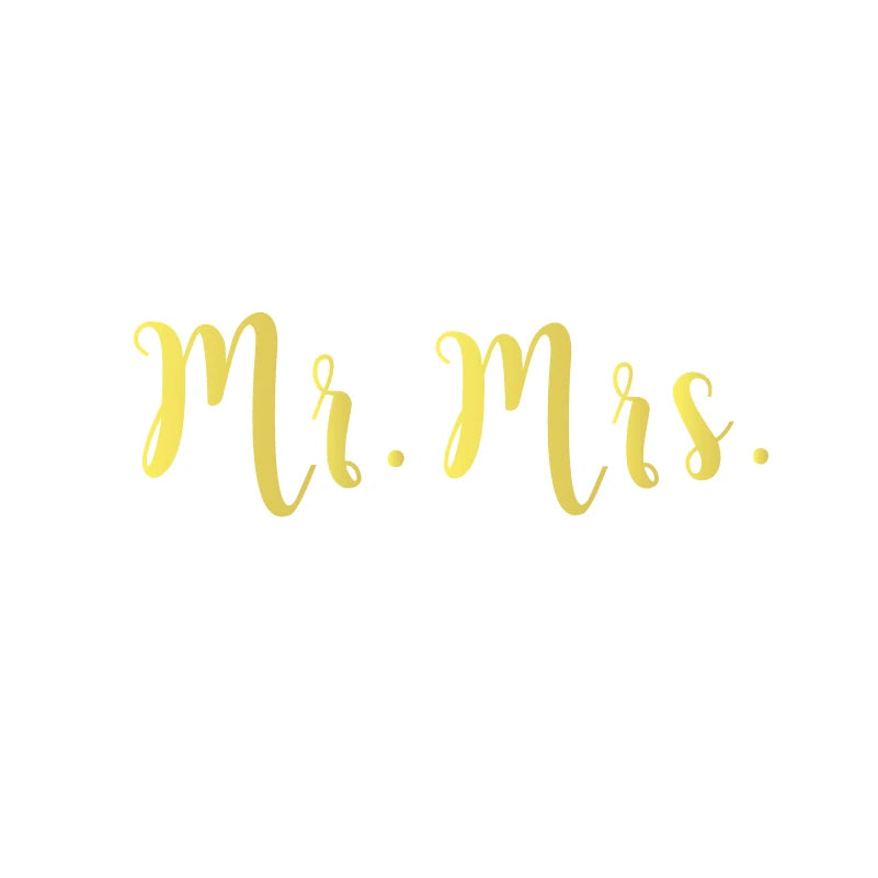 Mr and Mrs Wine Glasses Vinyl Sticker Decals Newlyweds Engagement Wedding Gift Champagne Glass Vinyl Decal Wedding Party Decor