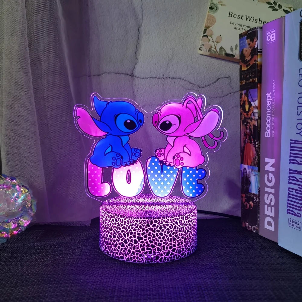 Lilo & Stitch animation cartoon peripheral night light creative children's room decorative table lamp christmas gift