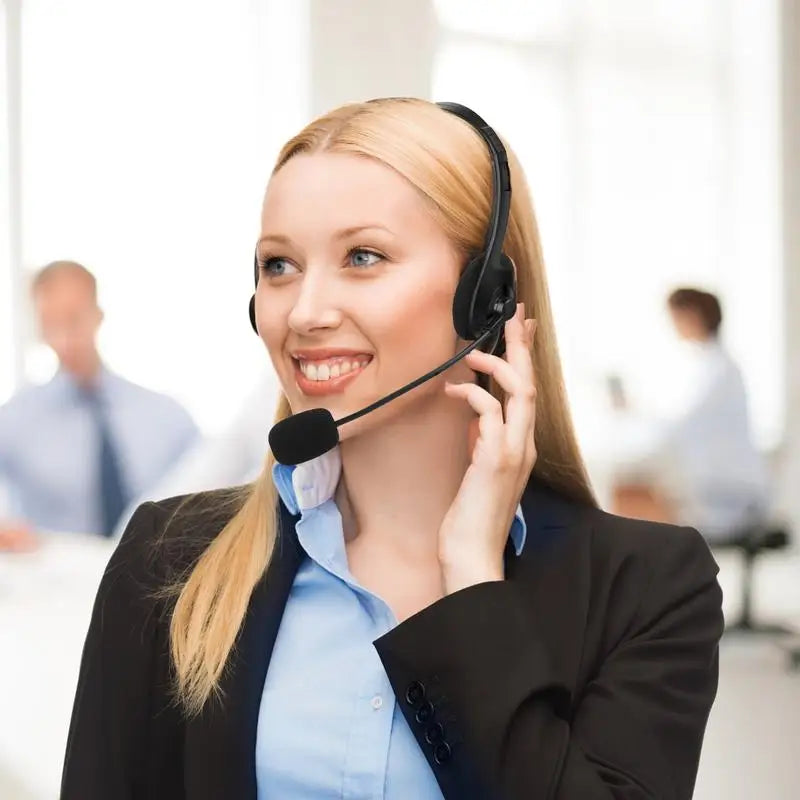 3.5mm jack Call Center Clear Voice Office School PC Gaming With Microphone Wired Computer Headset Volume Control Noise Reduction