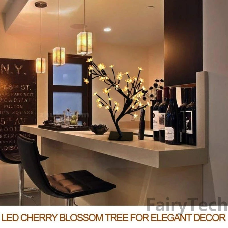 24 LED Flowers, Tree Lights USB Table Lamp Fairy Maple Leaf Night Light Home Party Christmas Wedding Bedroom Decoration Gift