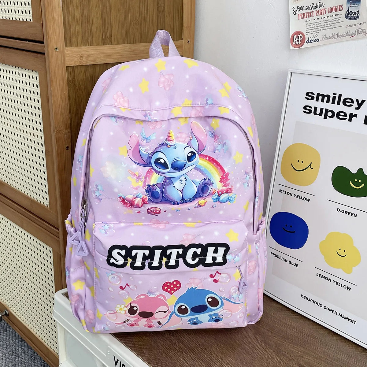 Stitch Backpack, Large Capacity Student Daypack, Essential for Back-to-School
