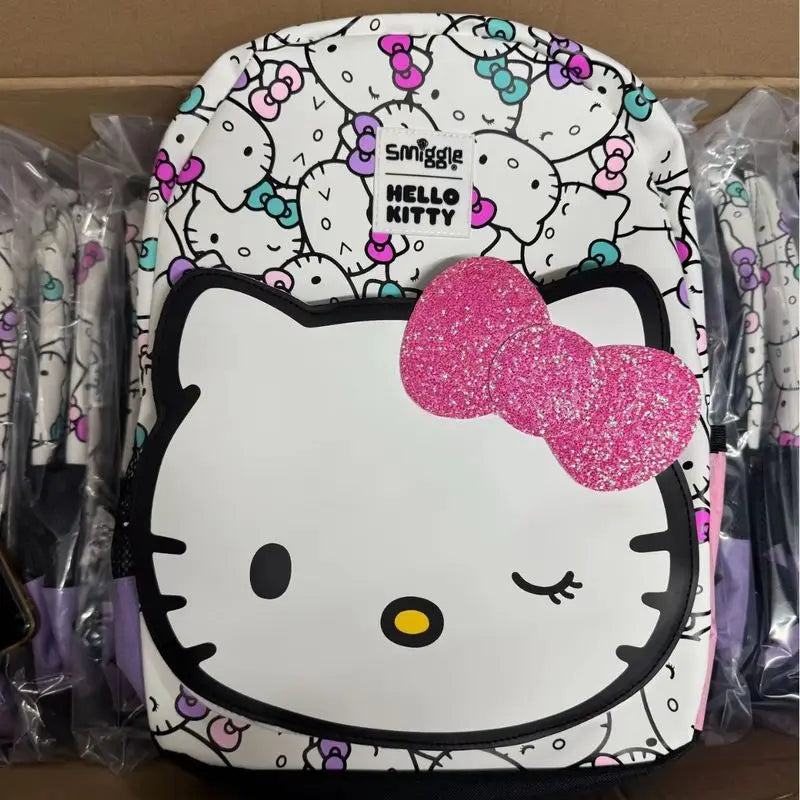 Sanrio Hello Kitty Children's School Bag Cartoon Series Anime Backpack for Student Lunch Bag Girl Gift