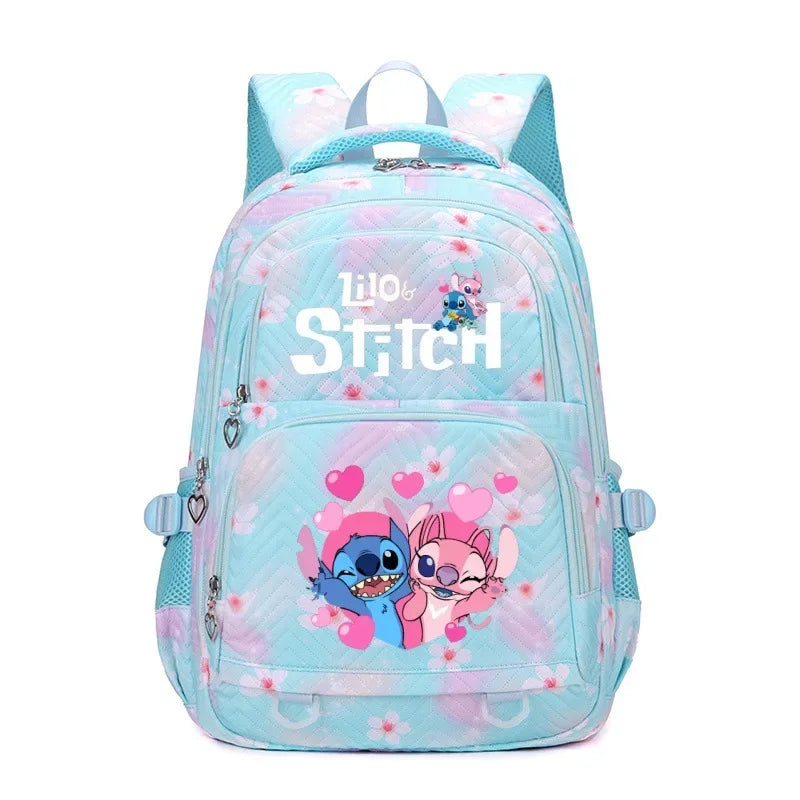 Large Capacity Stitch Backpack, Anime Printed Daypack, Lightweight Schoolbag
