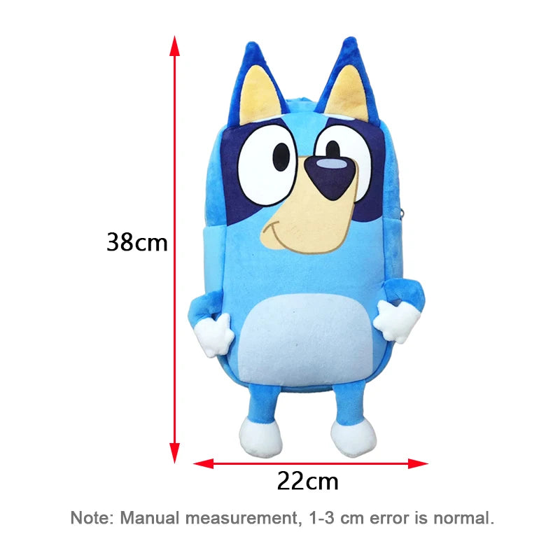 Bluey Family Cosplay Kindergarten Children's Cartoon School Bag Bluebin Dog Backpack Kawaii Anime Figure Dog Backpack Children's