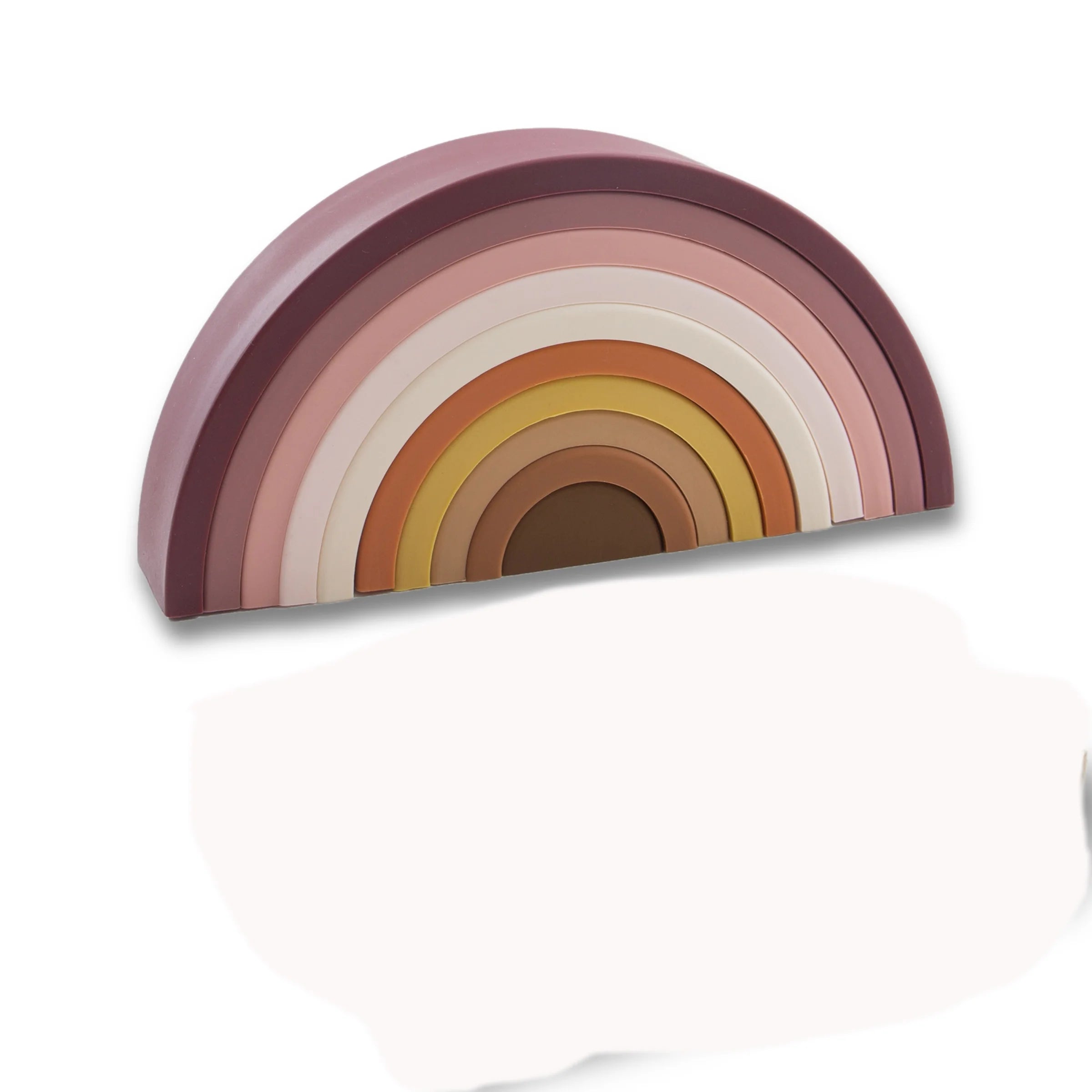 1 Set Baby Rainbow Colors Silicone Stacking Montessori Creative Toys - BPA Free Food Grade Silicone Early Education Kids Gifts