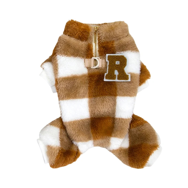 Winter Dogs Jumpsuit Clothes Chihuahua Pug Outfit for Puppy Warm Pajamas for Small Mid Dogs Pet Jacket Coat Yorkies Bulldog Apparel