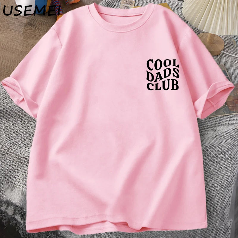 Cool Dads Club Tshirt Father's Day - Husband T-Shirt - Dad To Be T Shirt Men Cotton