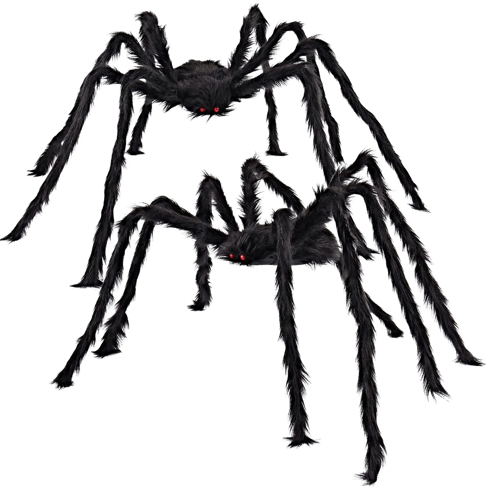 Giant Black Spider Halloween Outdoor Home Bar Party Haunted House Decoration 30cm/50cm/75cm/90cm/125cm/150cm/200cm