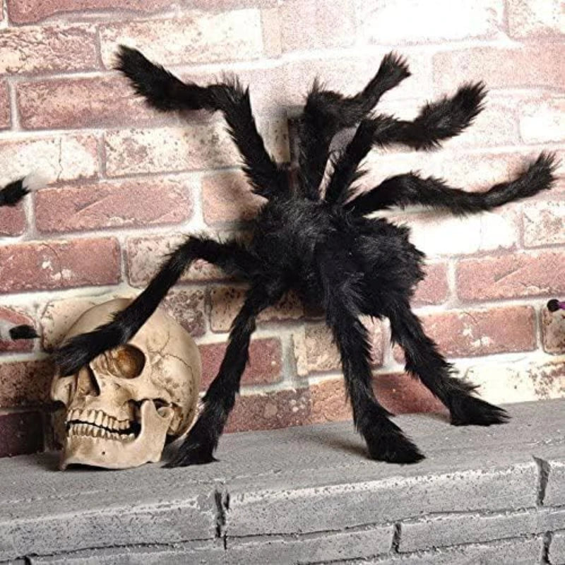 Giant Black Spider Halloween Outdoor Home Bar Party Haunted House Decoration 30cm/50cm/75cm/90cm/125cm/150cm/200cm