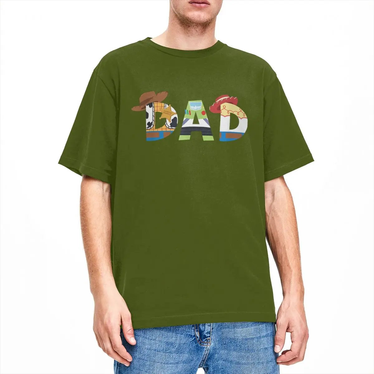 Pixars Toy Story Dad Fathers Day Birthday T-Shirt Man Y2K Funny Cotton T-Shirts Summer O-Neck Novelty Tees