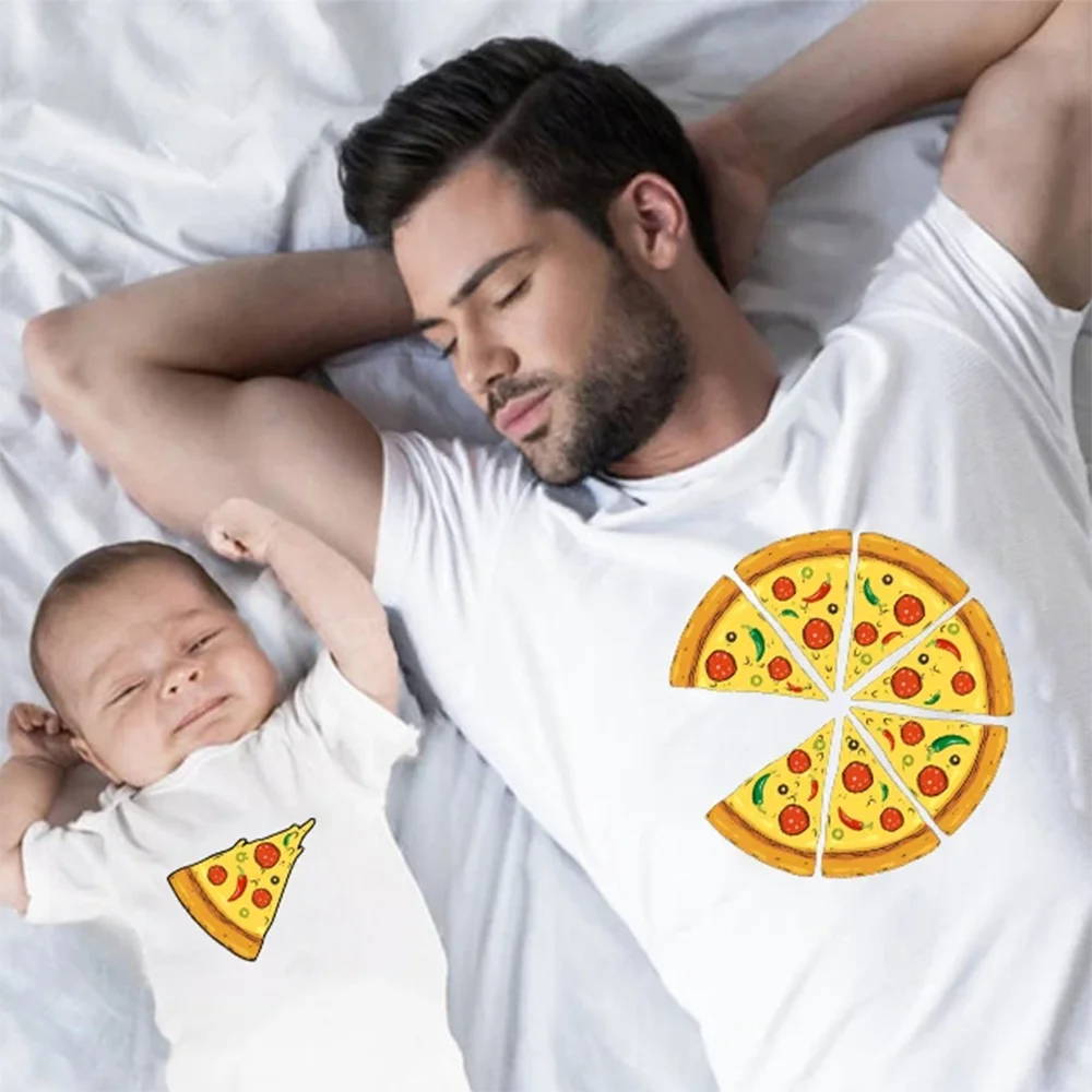 Pizza T Shirt Matching Outfits For Fathers Day - Father and Son Clothes - Gift for Dad