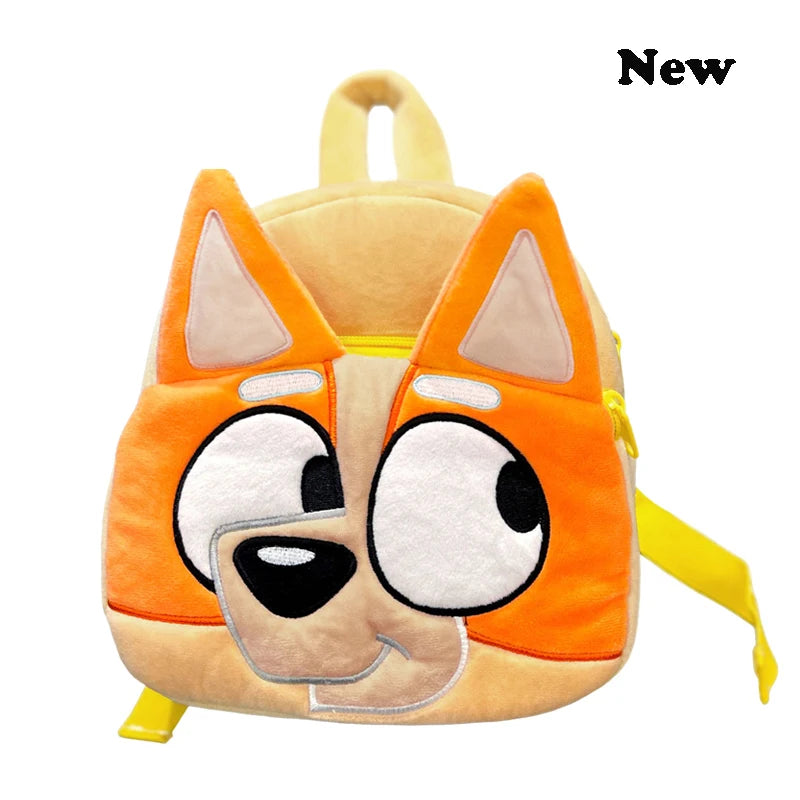 Bluey Family Cosplay Kindergarten Children's Cartoon School Bag Bluebin Dog Backpack Kawaii Anime Figure Dog Backpack Children's