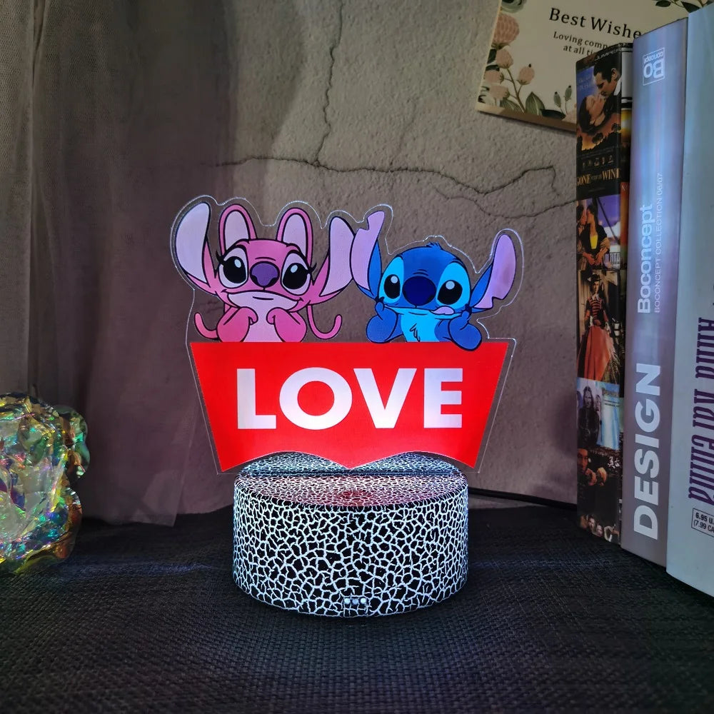 Lilo & Stitch animation cartoon peripheral night light creative children's room decorative table lamp christmas gift