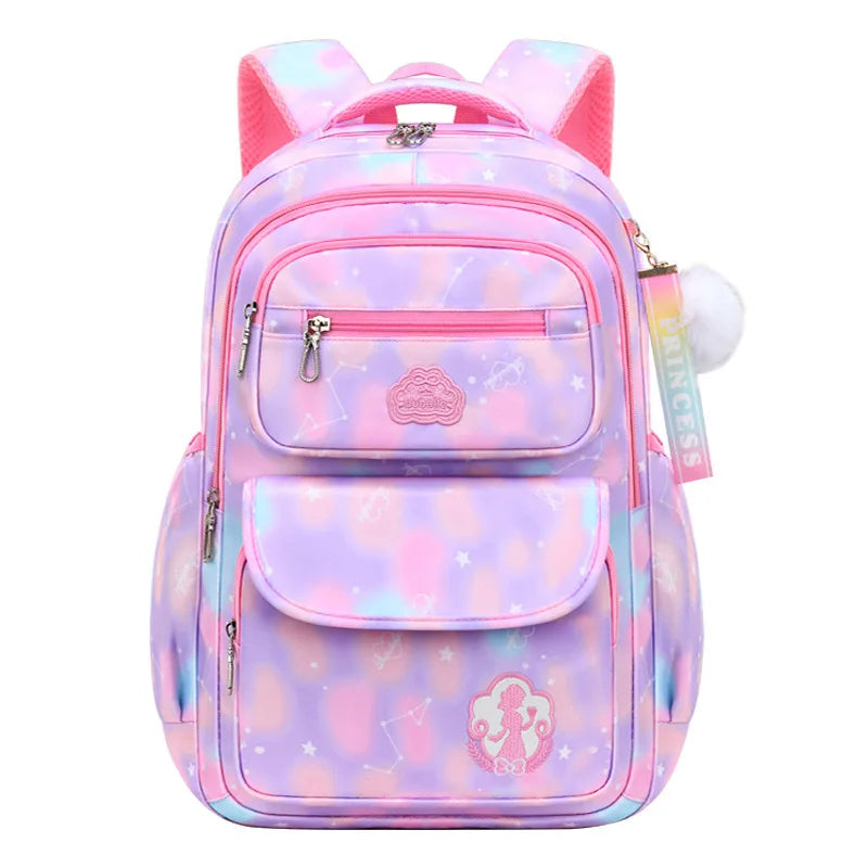 Children's Shoulder Bag Girl Backpack School Bag Purple Travel Teen Schoolbag Primary Kawaii Cute Waterproof Kid Girl Backpack