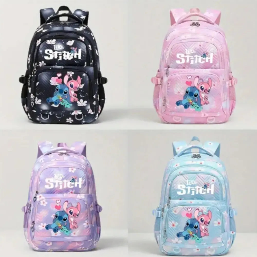 Lilo Stitch Girls Backpack Shoulder Bags New School Bag Lightweight Travel Bags