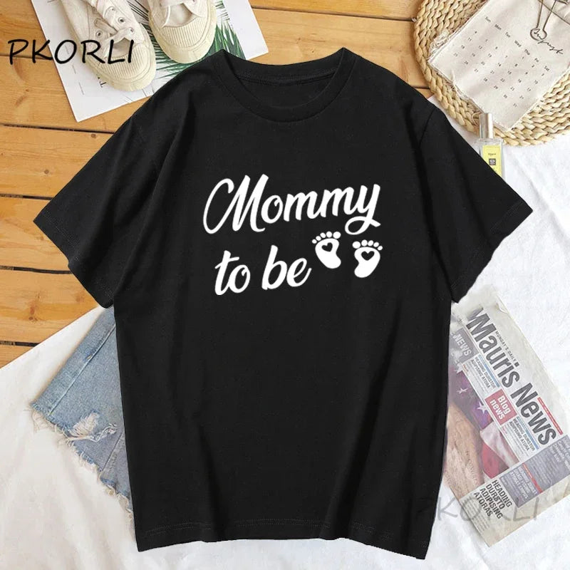 Mommy And Daddy To Be t Shirts - mother father cotton short sleeve t-shirts matching Pregnancy Announcement t shirt