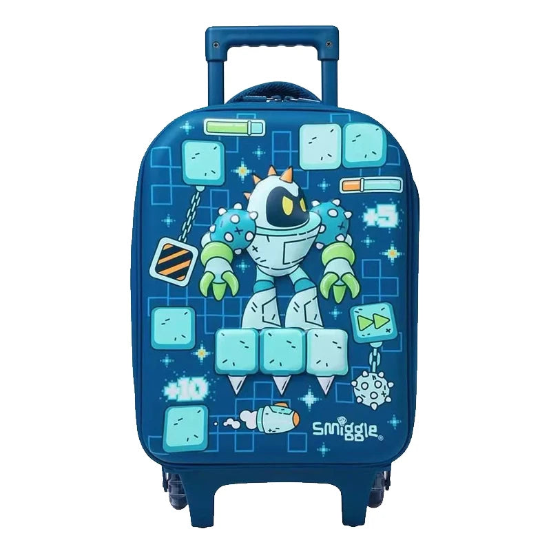 Smiggle Medium-Sized Backpack For Elementary School Students, Cartoon School Bag For Boys, Lunch Box Wallet, Student Supplies