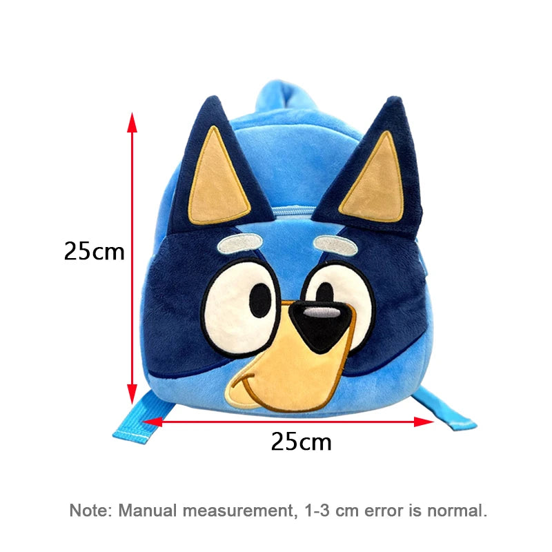 Bluey Family Cosplay Kindergarten Children's Cartoon School Bag Bluebin Dog Backpack Kawaii Anime Figure Dog Backpack Children's