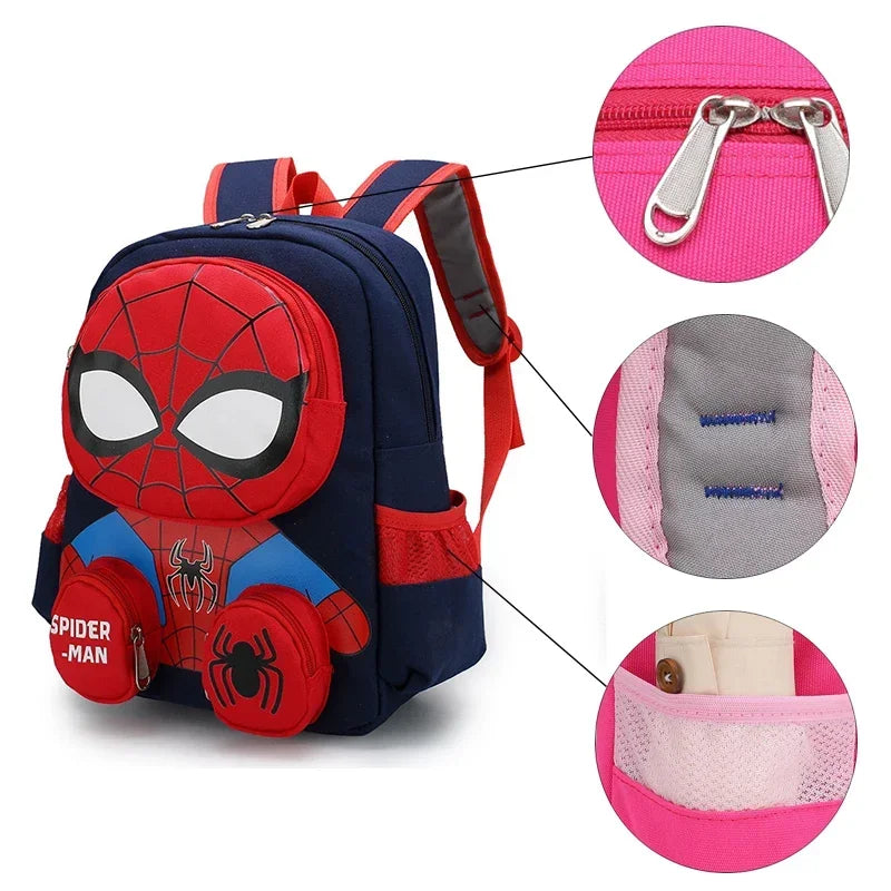 Marvel Spider Man Large Capacity Children's Backpack Stereoscopic Cartoon Multiple Pockets Schoolbag