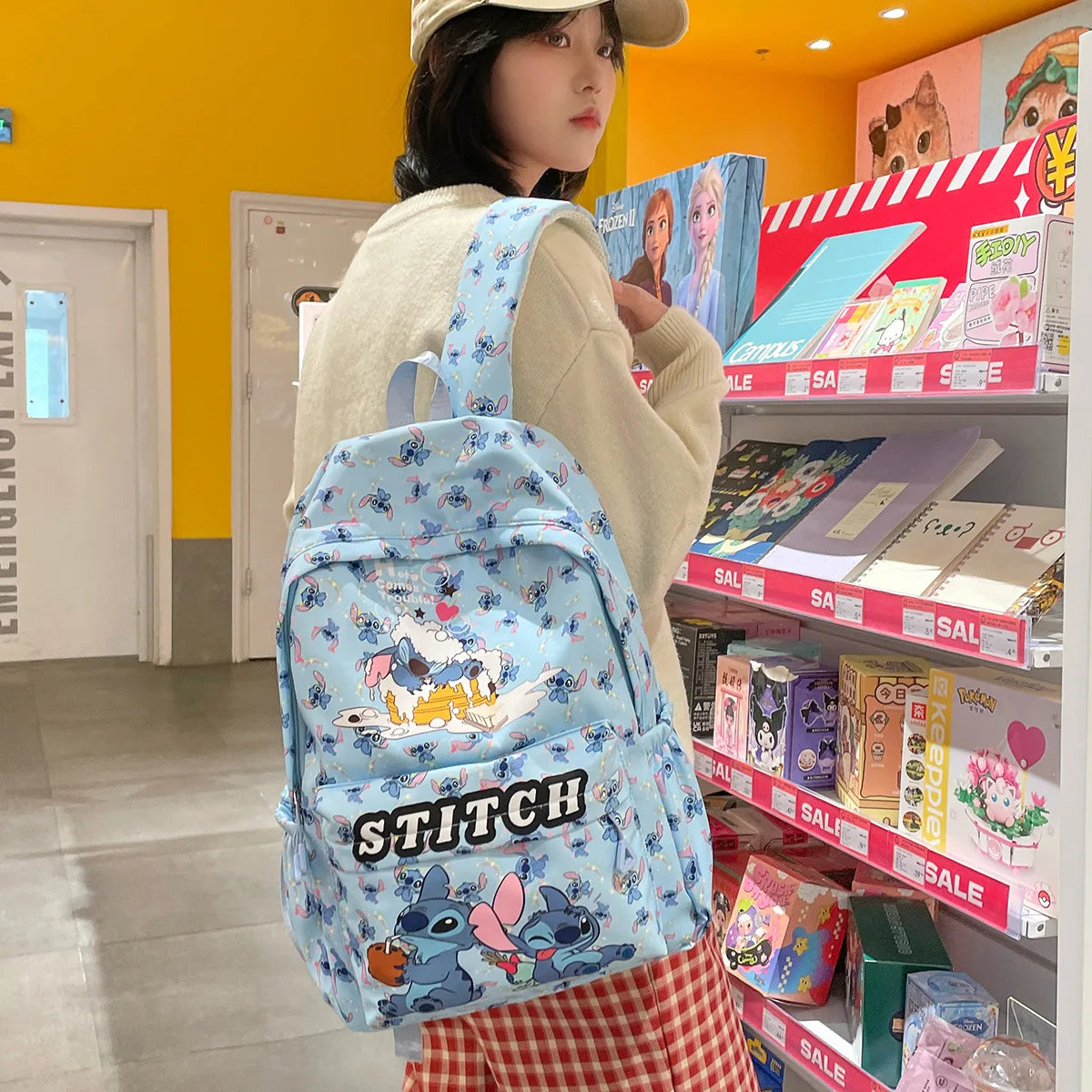 Stitch Backpack, Large Capacity Student Daypack, Essential for Back-to-School