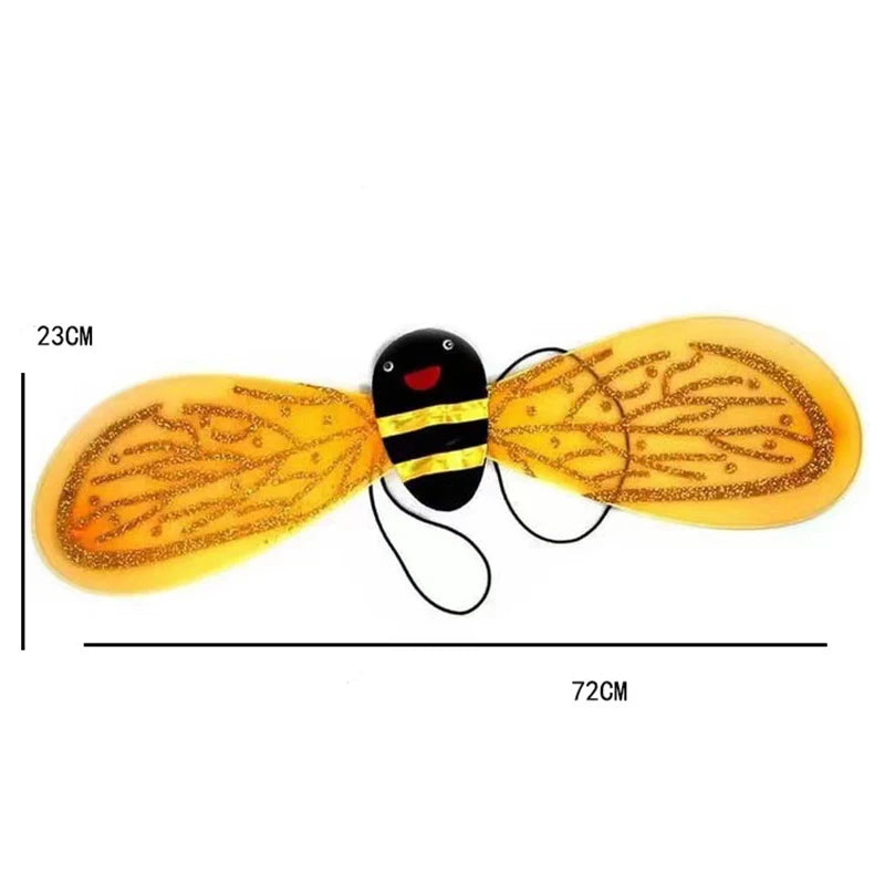 Kawii Bee Cosplay Costume Accessories Anime Yellow Fairy Headbands Wings Wand Honeybee Halloween Birthday Party Props Xmas Gifts