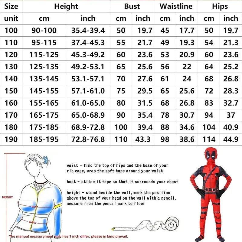 Anime Halloween Costume Adult Children Cosplay Mask Backpack Suit Jumpsuit Superhero Cosplay Bodysuit Jumpsuit