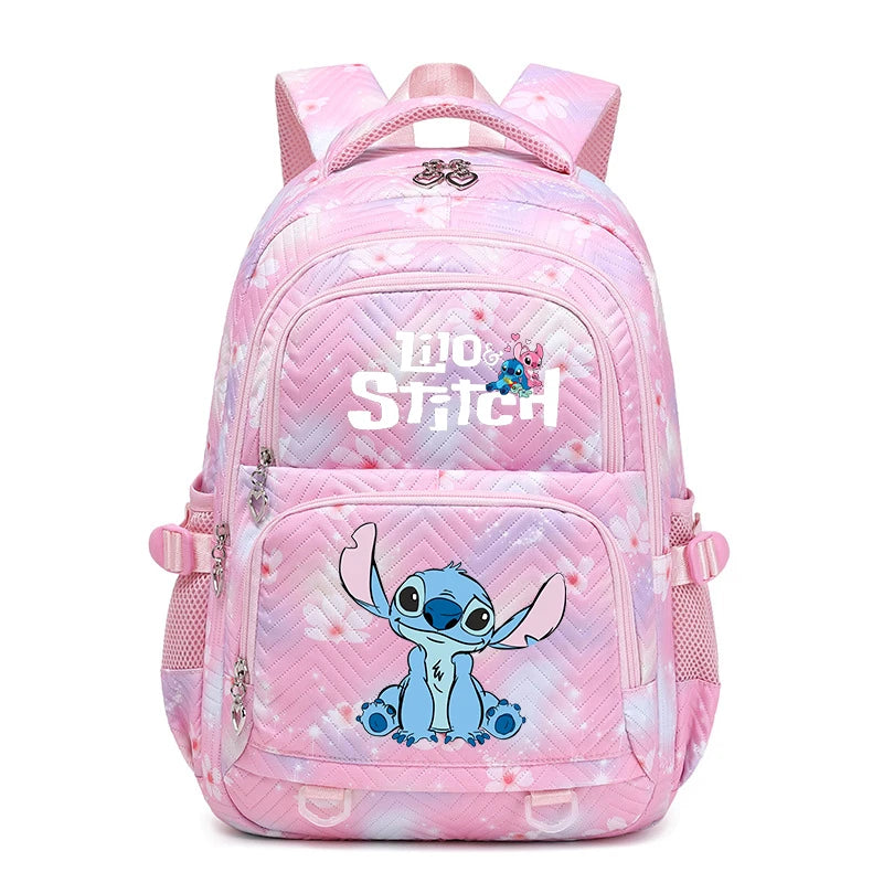 Large Capacity Stitch Backpack, Anime Printed Daypack, Lightweight Schoolbag
