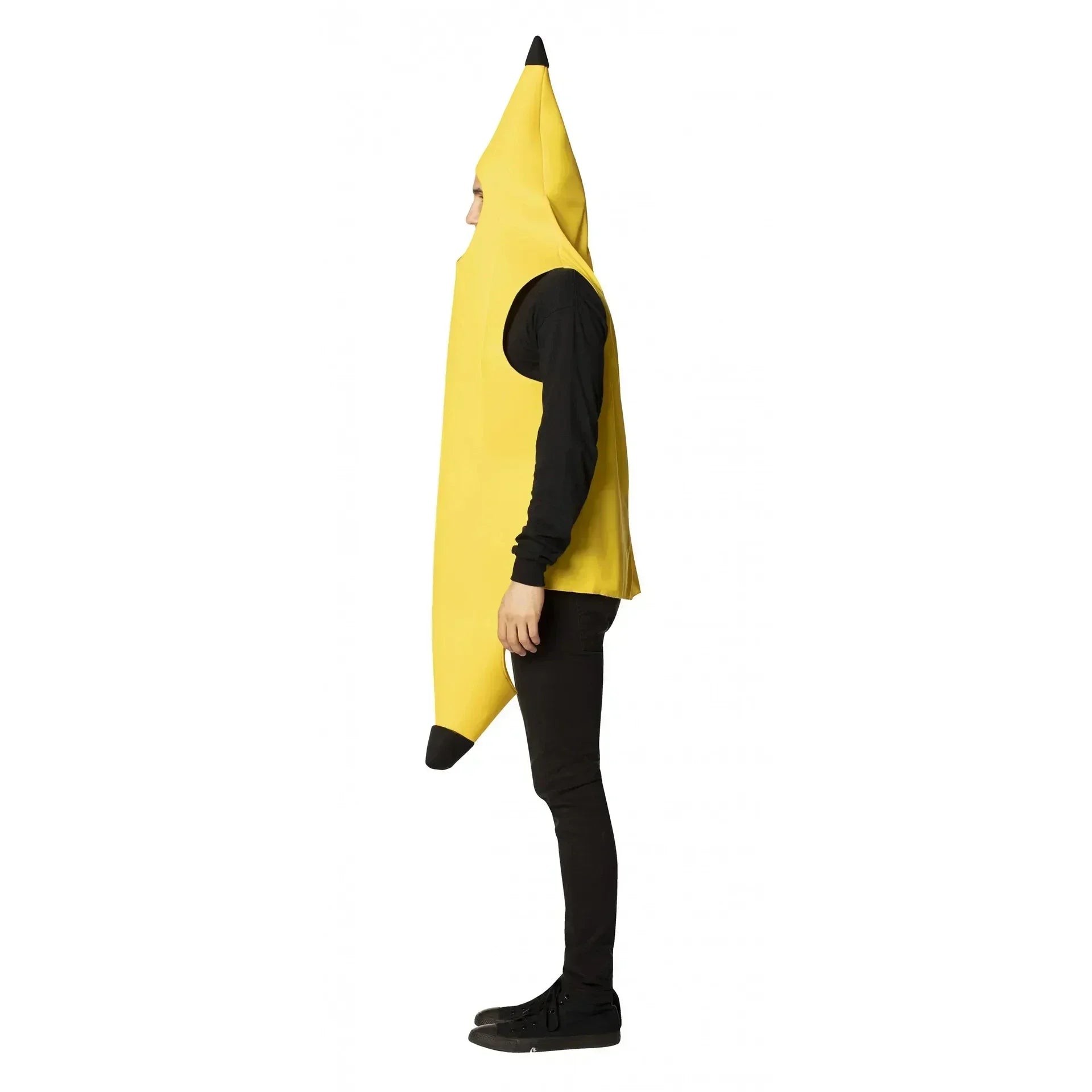 Adult Kids Unisex Funny Banana Cosplay Costume Suit Yellow Halloween Fruit Fancy Party Festival Dance Dress Costume