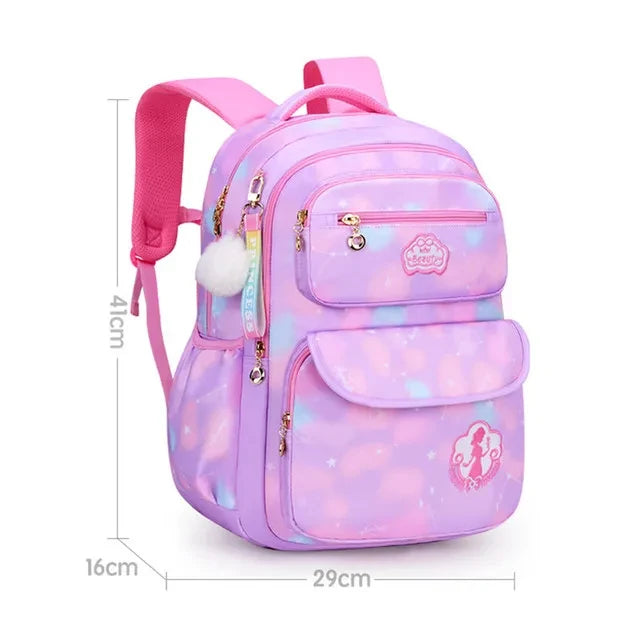 Children's Shoulder Bag Girl Backpack School Bag Purple Travel Teen Schoolbag Primary Kawaii Cute Waterproof Kid Girl Backpack