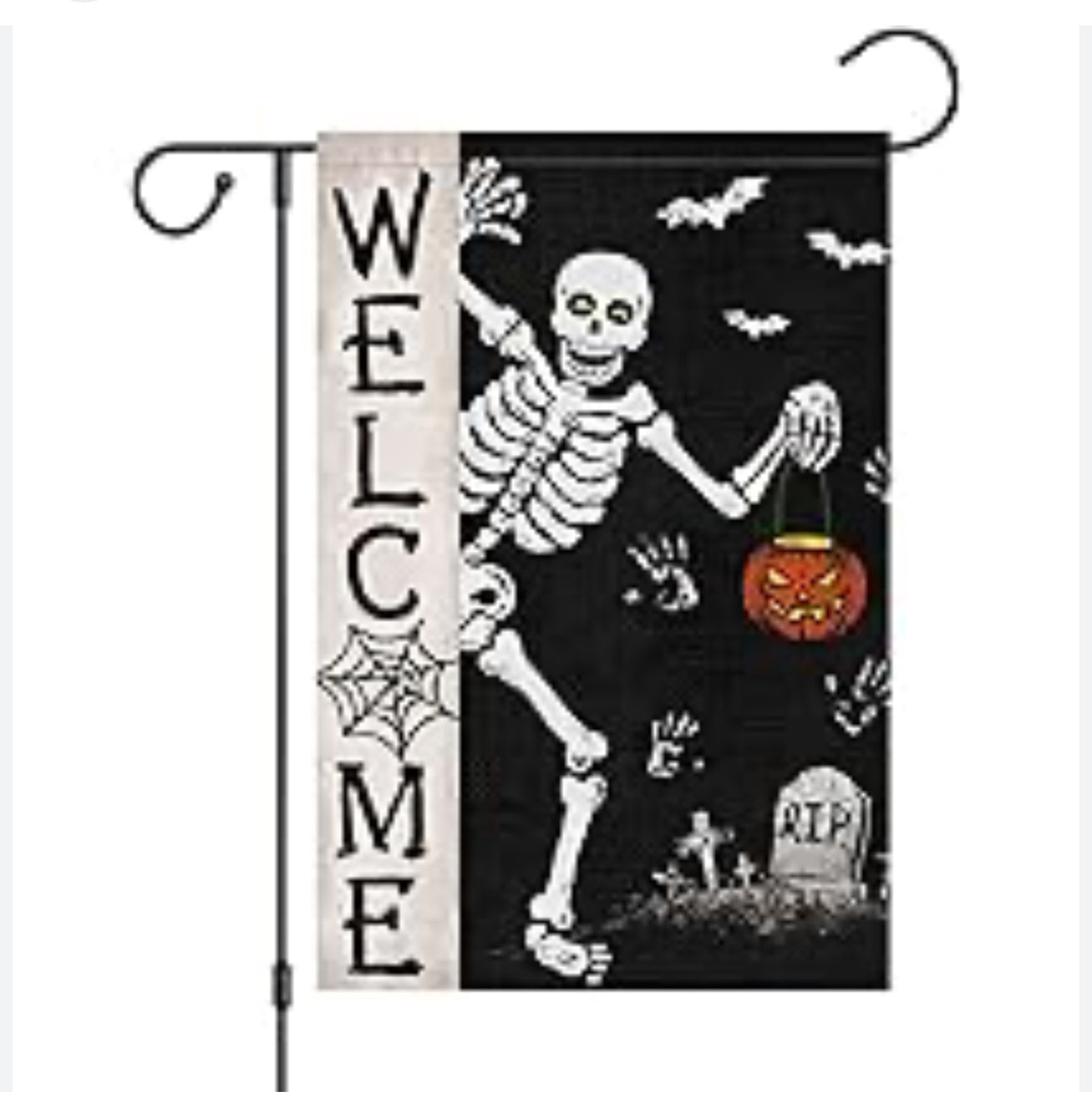 1pc Halloween Garden Flag - all are double sided - pick your choice - 12x18 Inch Yard Flag , No Electricity Needed, Flagpole Not Included