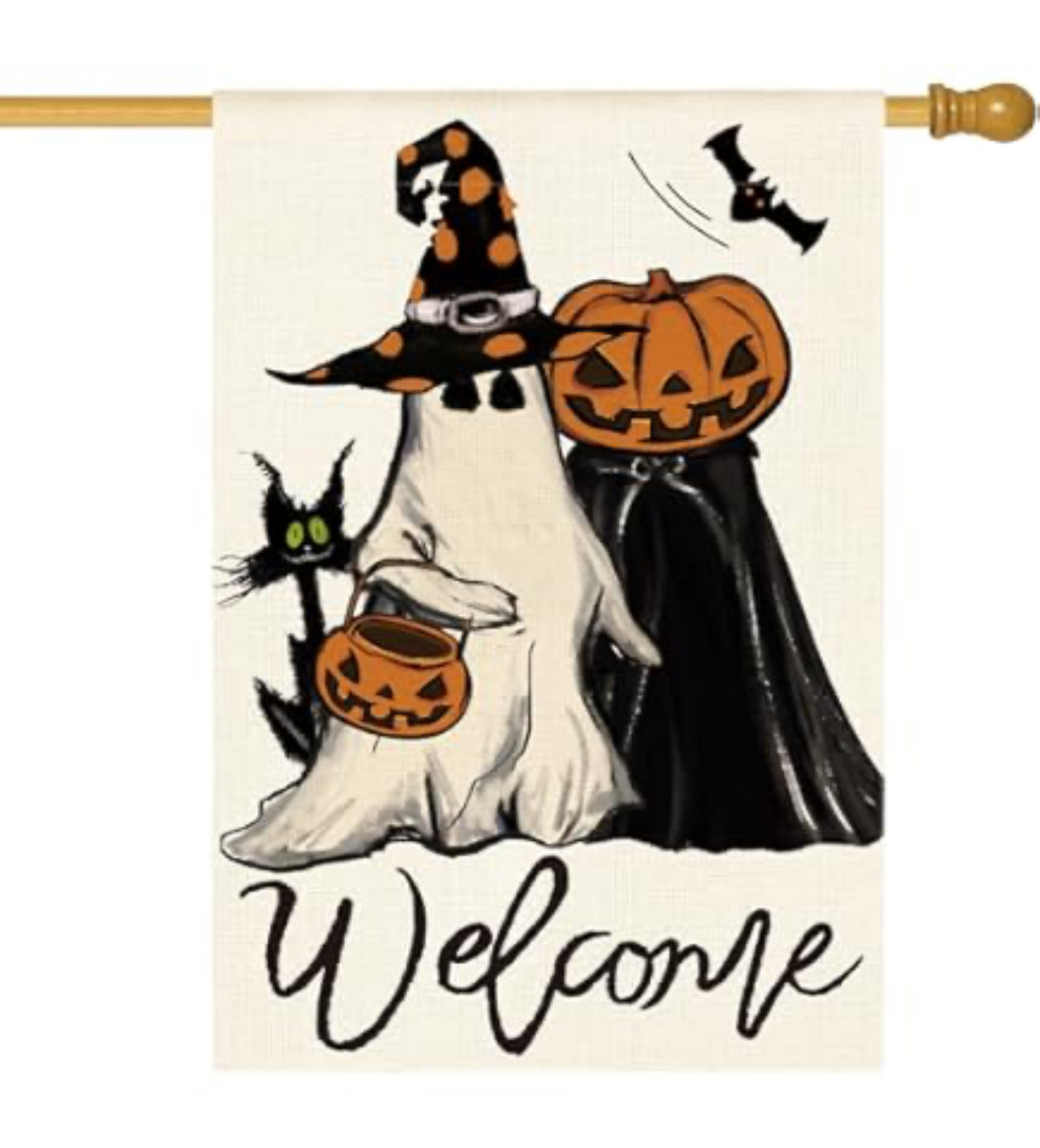 1pc Halloween Garden Flag - all are double sided - pick your choice - 12x18 Inch Yard Flag , No Electricity Needed, Flagpole Not Included