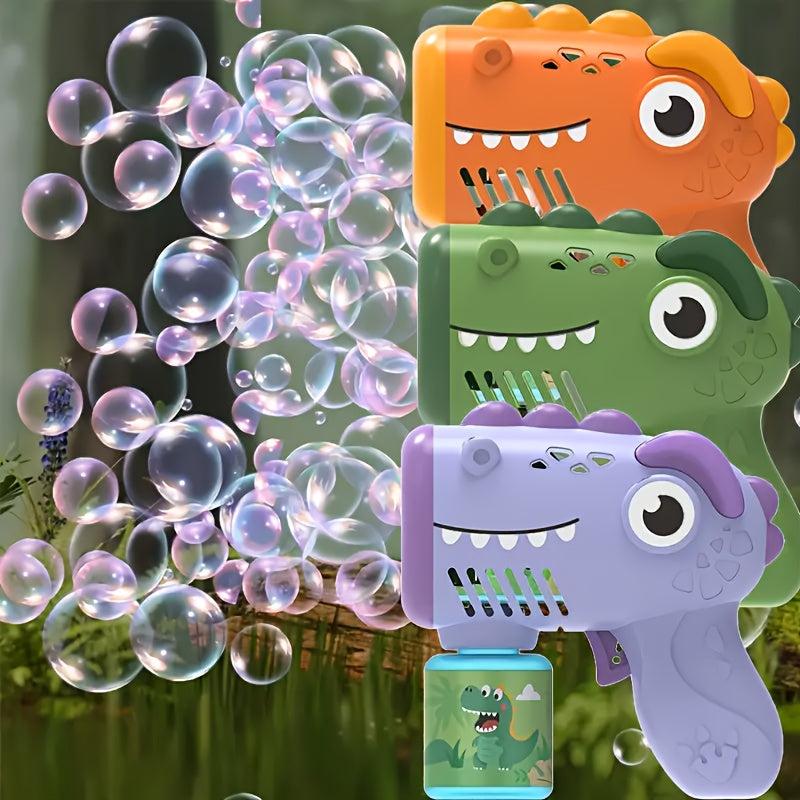Kids Automatic Bubble Blower Gun - Dinosaur Bubble Blaster Fun Automatic Bubble Maker Toy for Youngsters, Durable Plastic, Perfect for Parties & Outdoor Play, Youngsters'S Playtime Durable Plastic