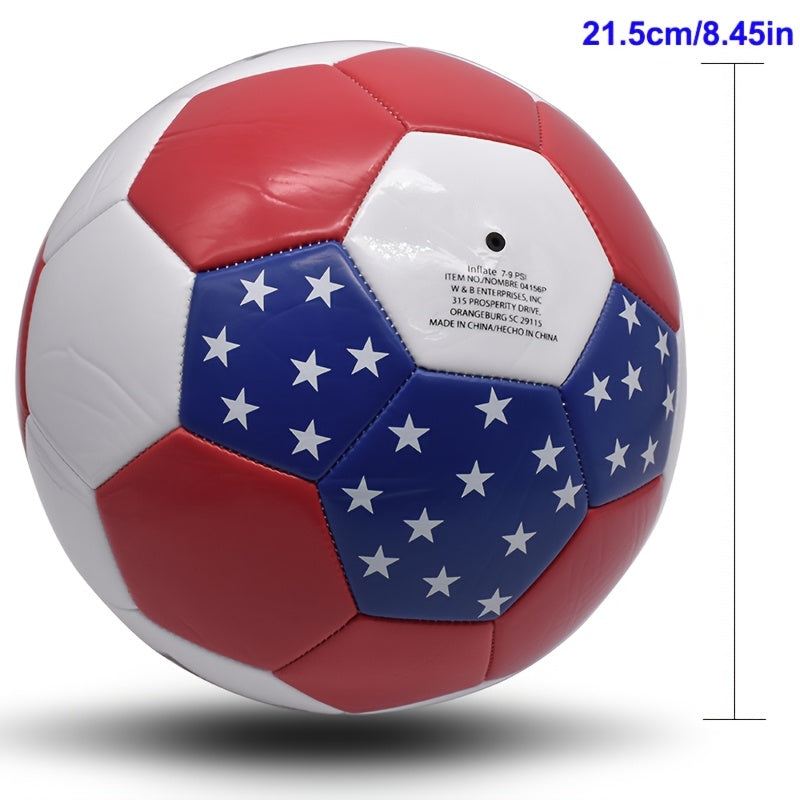 Customizable #5 Soccer Ball, Thickened Mirror PU, Unique Gift with Personalized Name and Logo, Machine-Sewn, PU Material, with Ideal for Valentine's, Christmas, New Year, Father'S Day for Adults