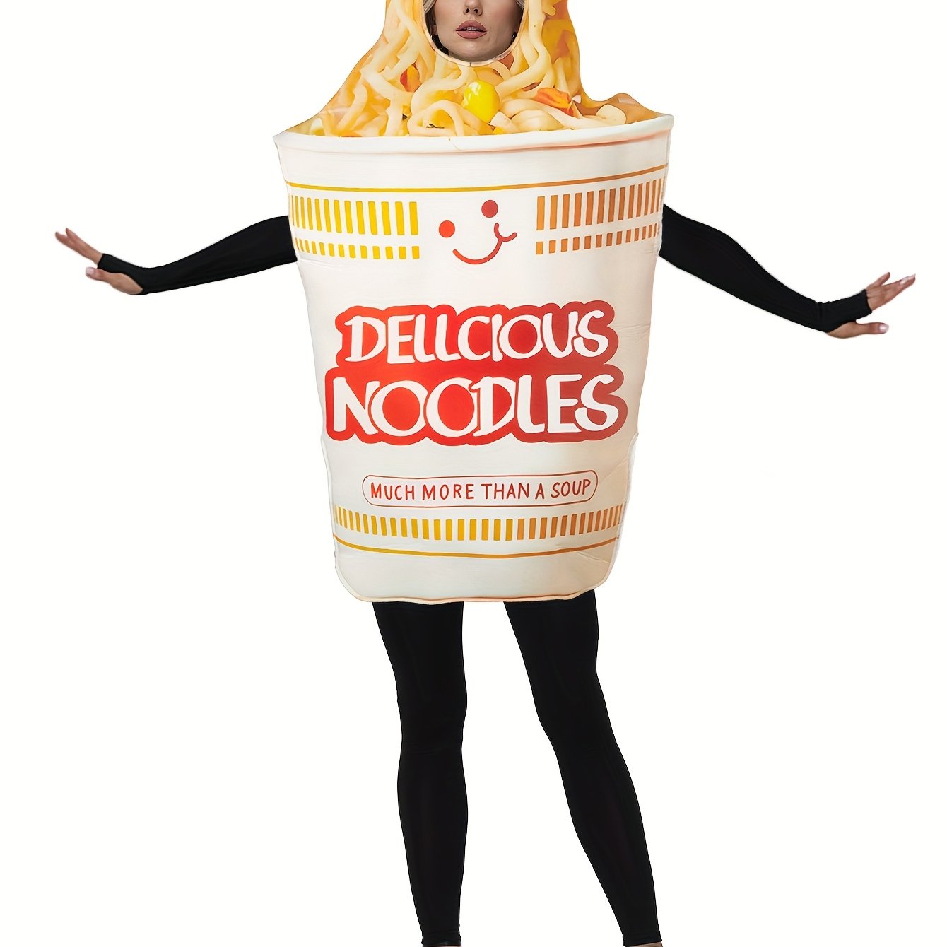 A Stage Sponge New Snack Party Noodle Cosplay Costume Digital Print Stage Performance Outfit.