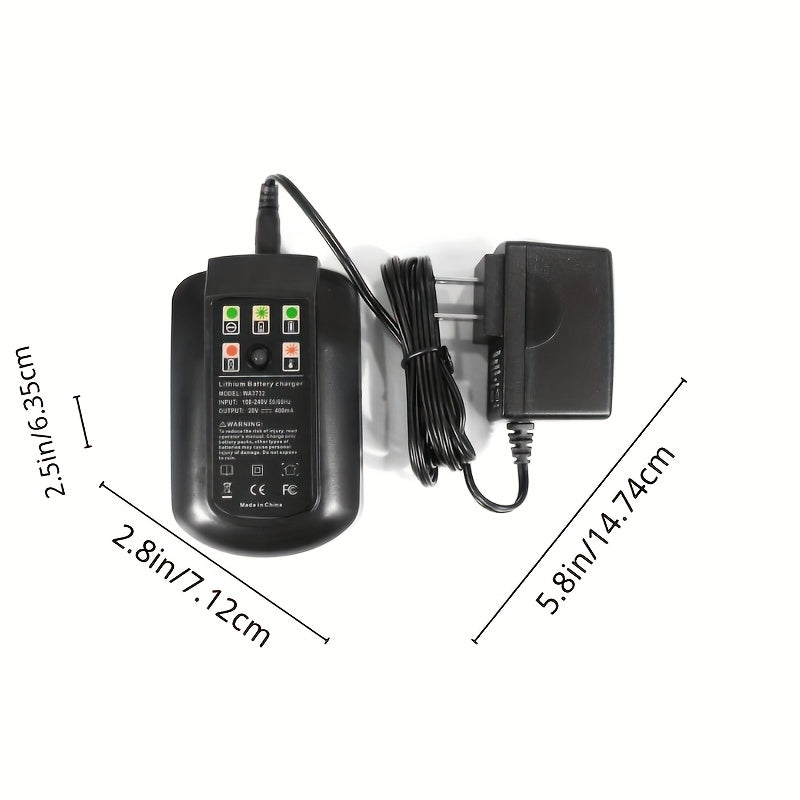Lithium Battery Charger - WA3732 3742 For WORX 18V 20V 3-5H LED - WA3520 3525 WA3512