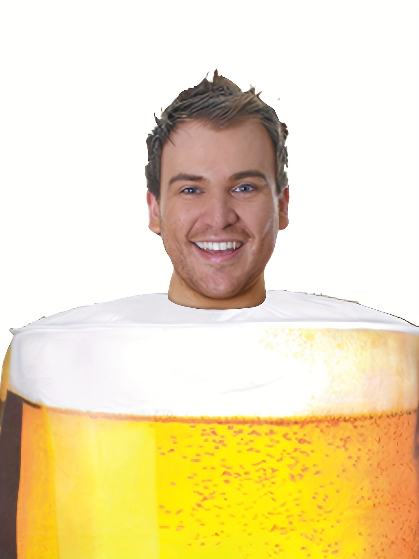 Delivery guaranteed-Order early-Halloween Beer Mug Costume - Adult Cosplay Costume with Beer Mug Design, Perfect for Halloween Parties & Beer Festivals, Sizes S-L, Beer Costume