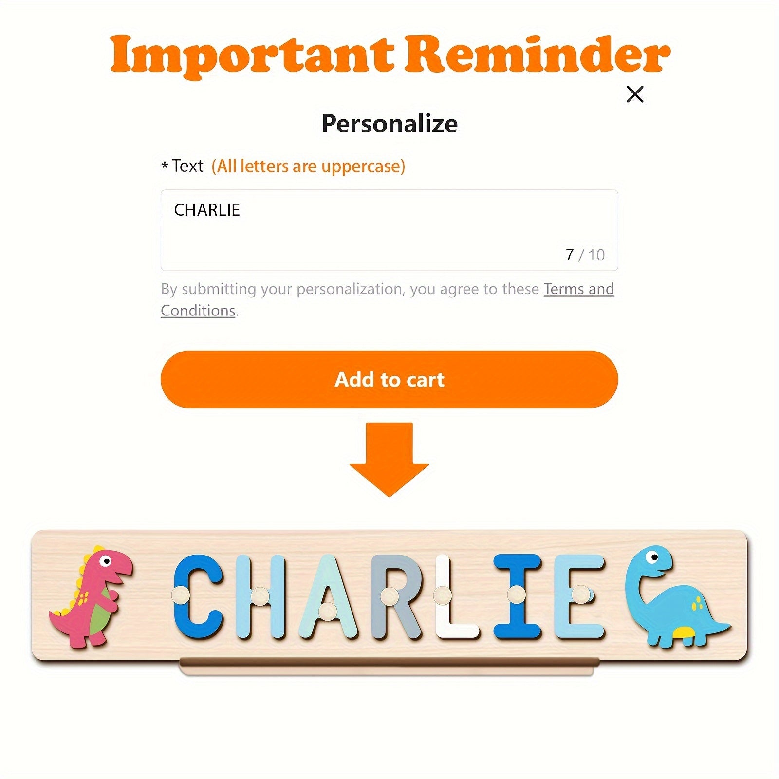 Name Puzzle, Baby-Blue Color Personalized Name Puzzle With 2 Elements, Early Learning Toys, Birthday Gifts, Toys